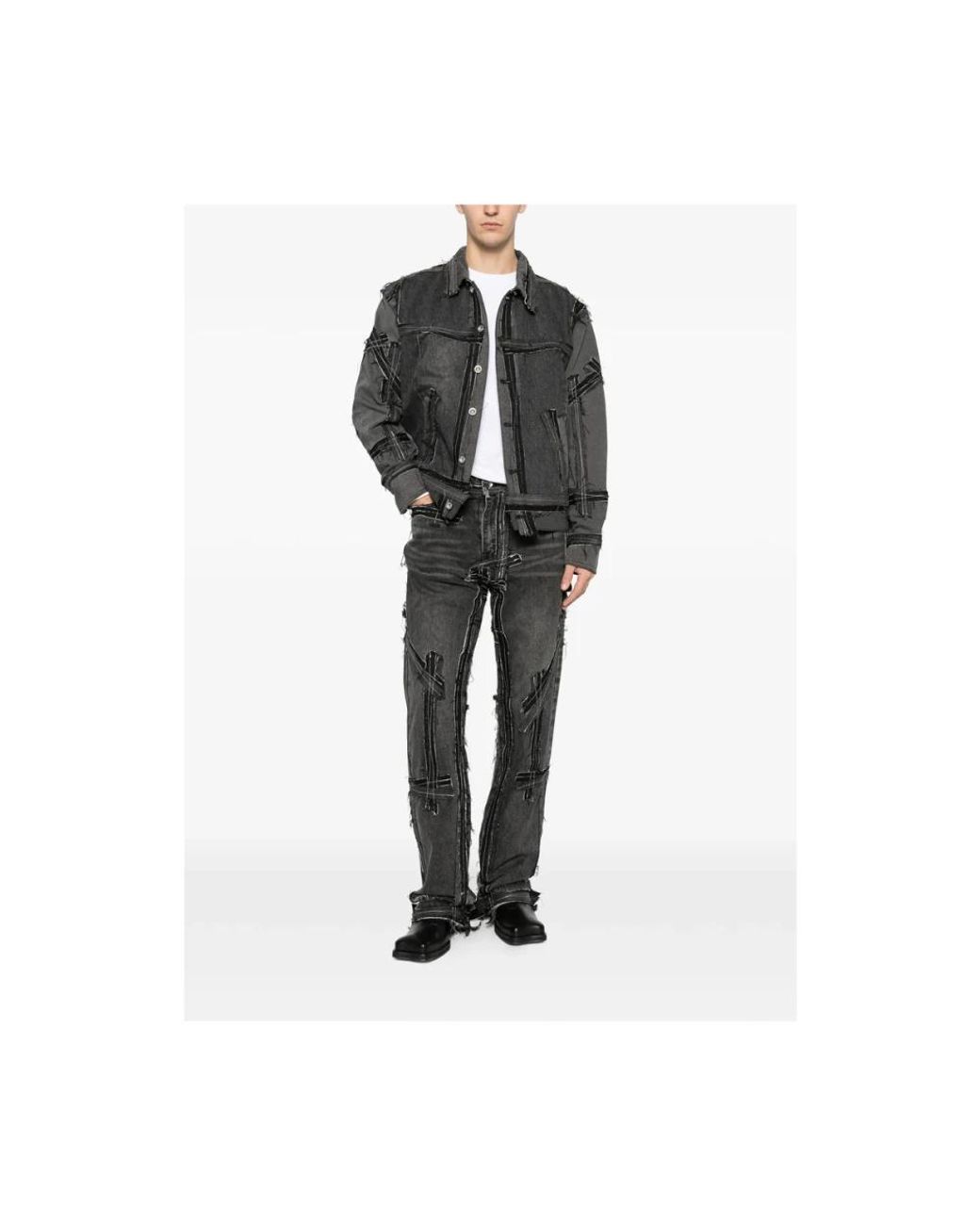 Who Decides War Black Straight Jeans for men