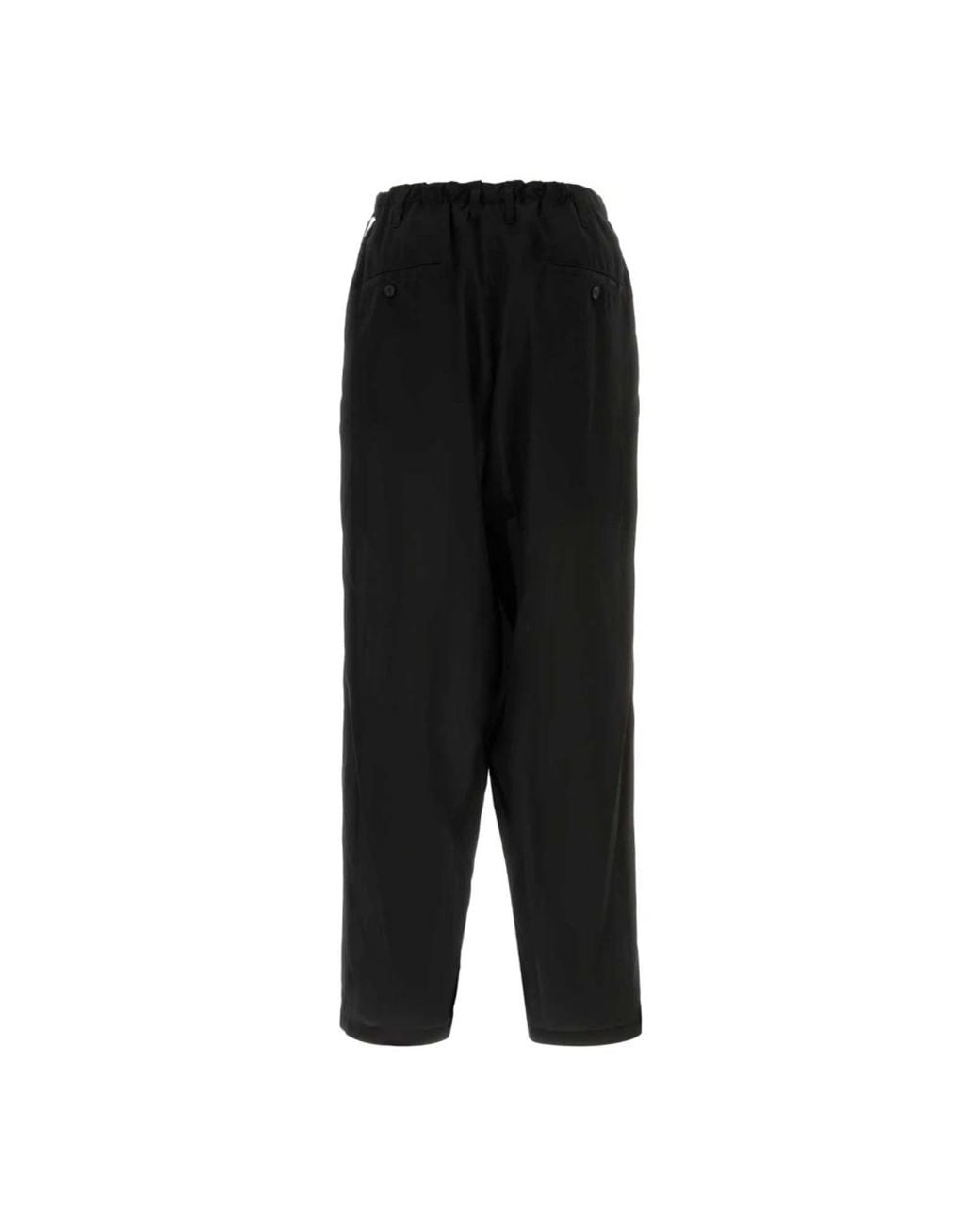 Yohji Yamamoto Black Cropped Trousers for men