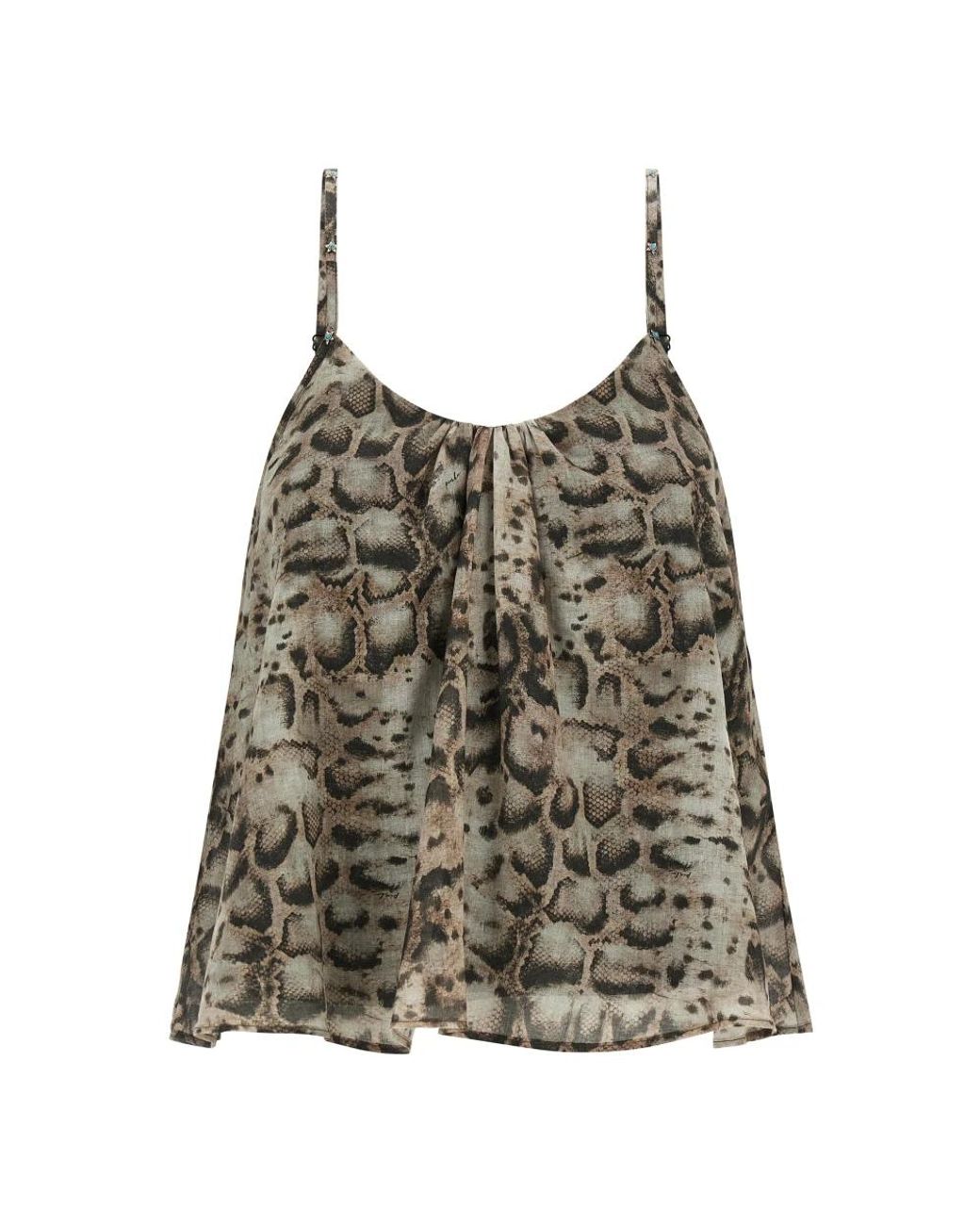 Pinko Tops ,Veelkleurig ,Katoen Udine Top in het Brown