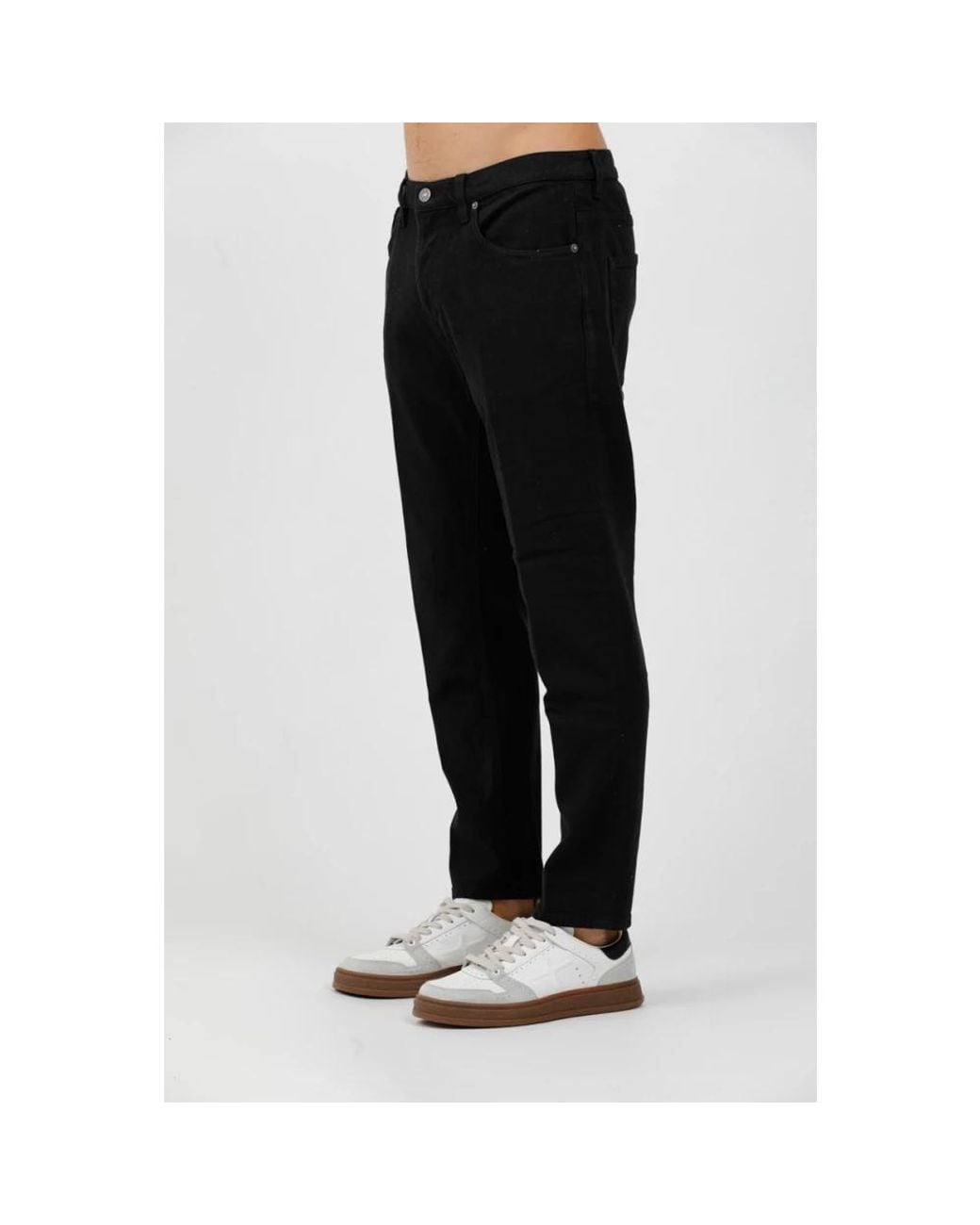 Dondup Black Loose Fit Jeans for men