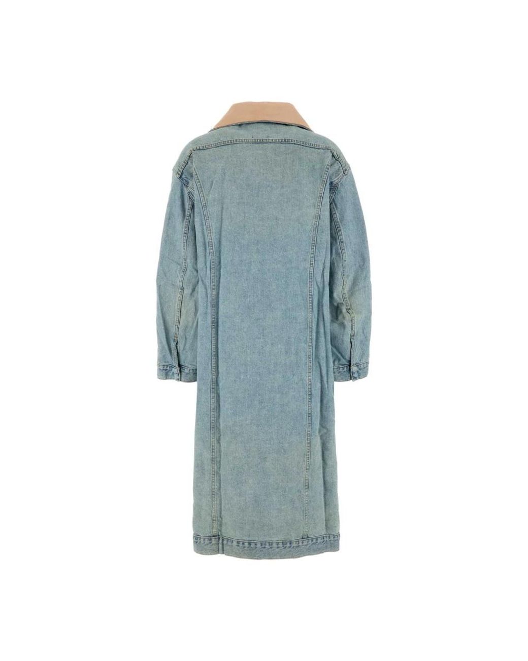 R13 Blue Single-Breasted Coats