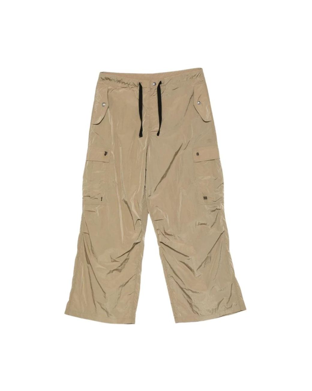 Palm Angels Natural Wide Trousers for men