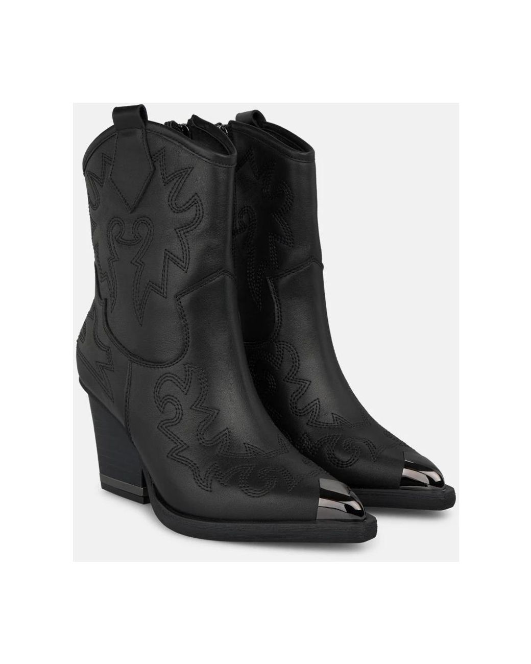 Alma En Pena. Black Cowboy & Biker Boots