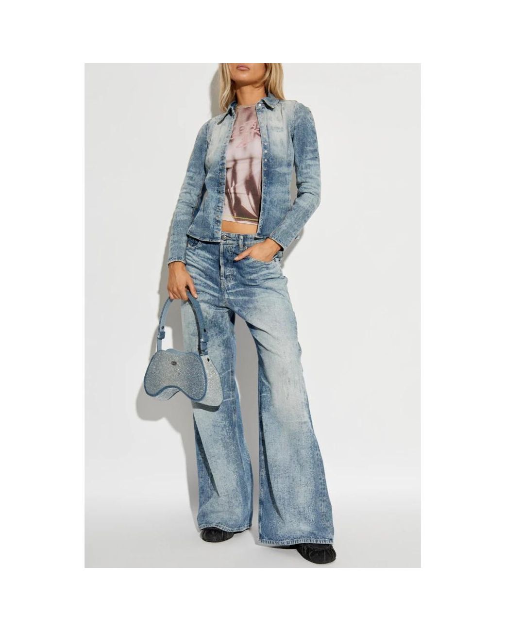 Wide Jeans DIESEL de color Blue