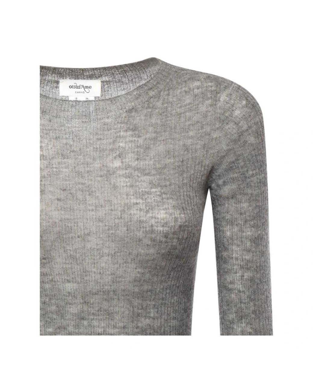 Ottod'Ame Gray Round-Neck Knitwear