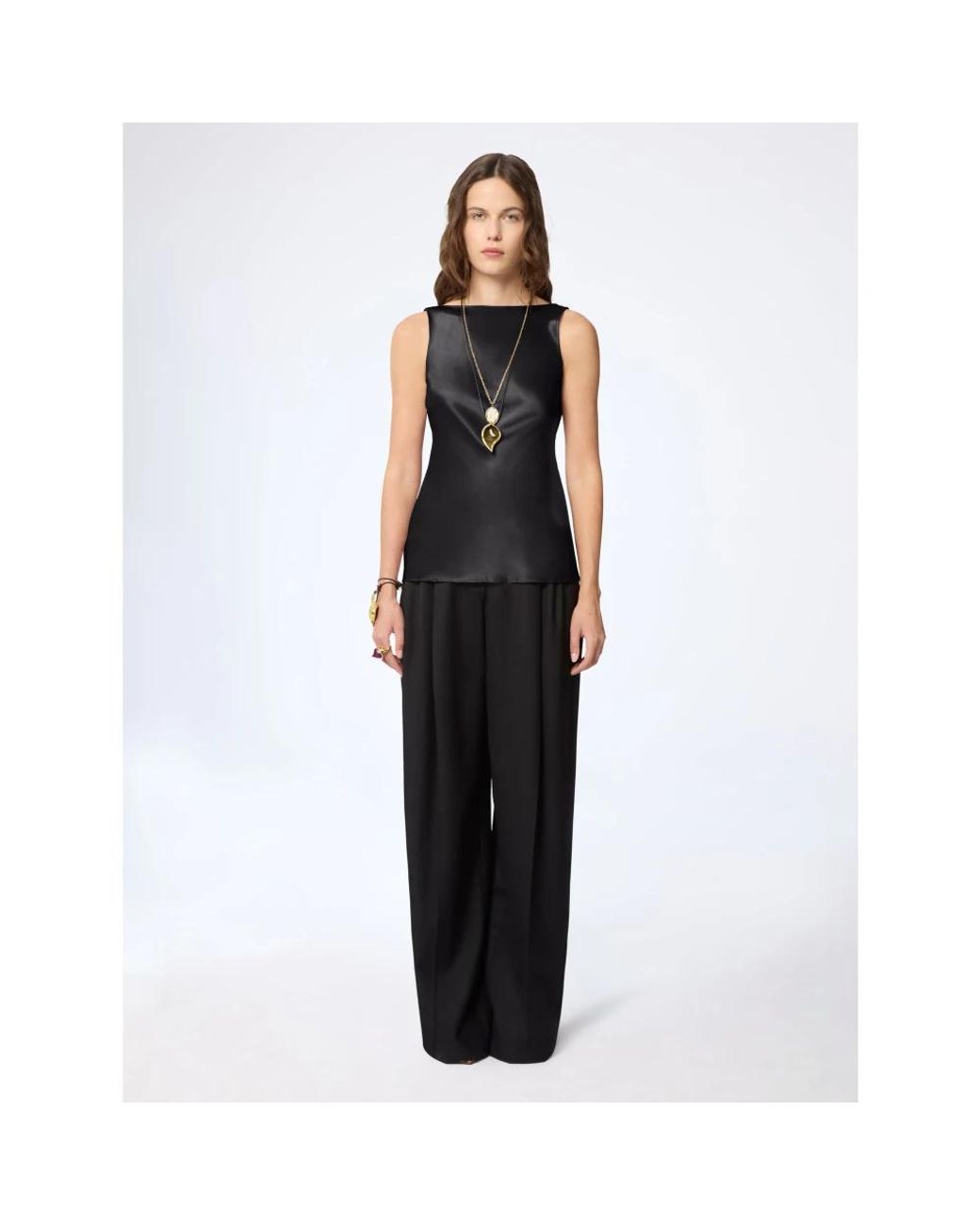 Nina Ricci Black Sleeveless Tops