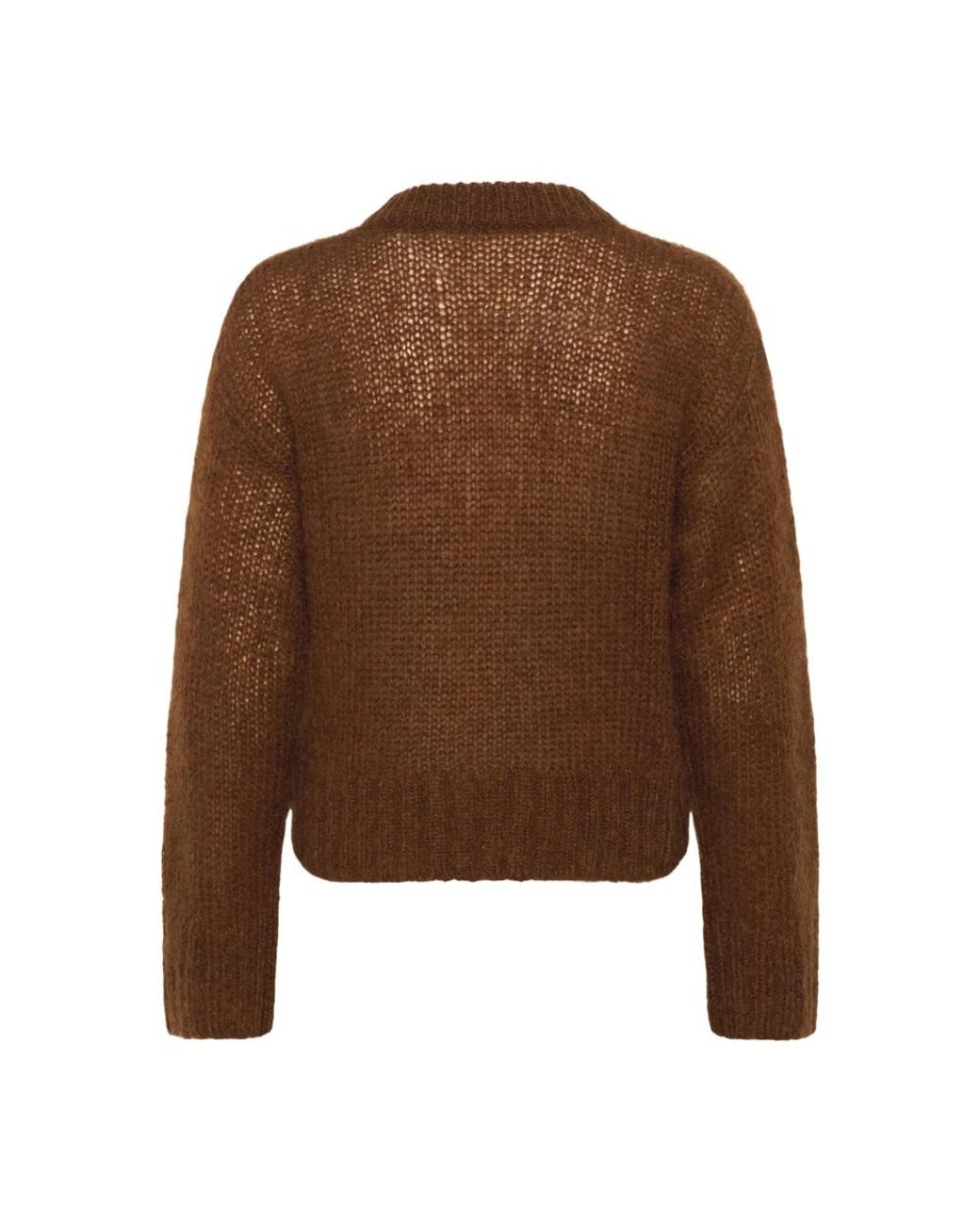 Part Two Brown Rundhals-Strickwaren