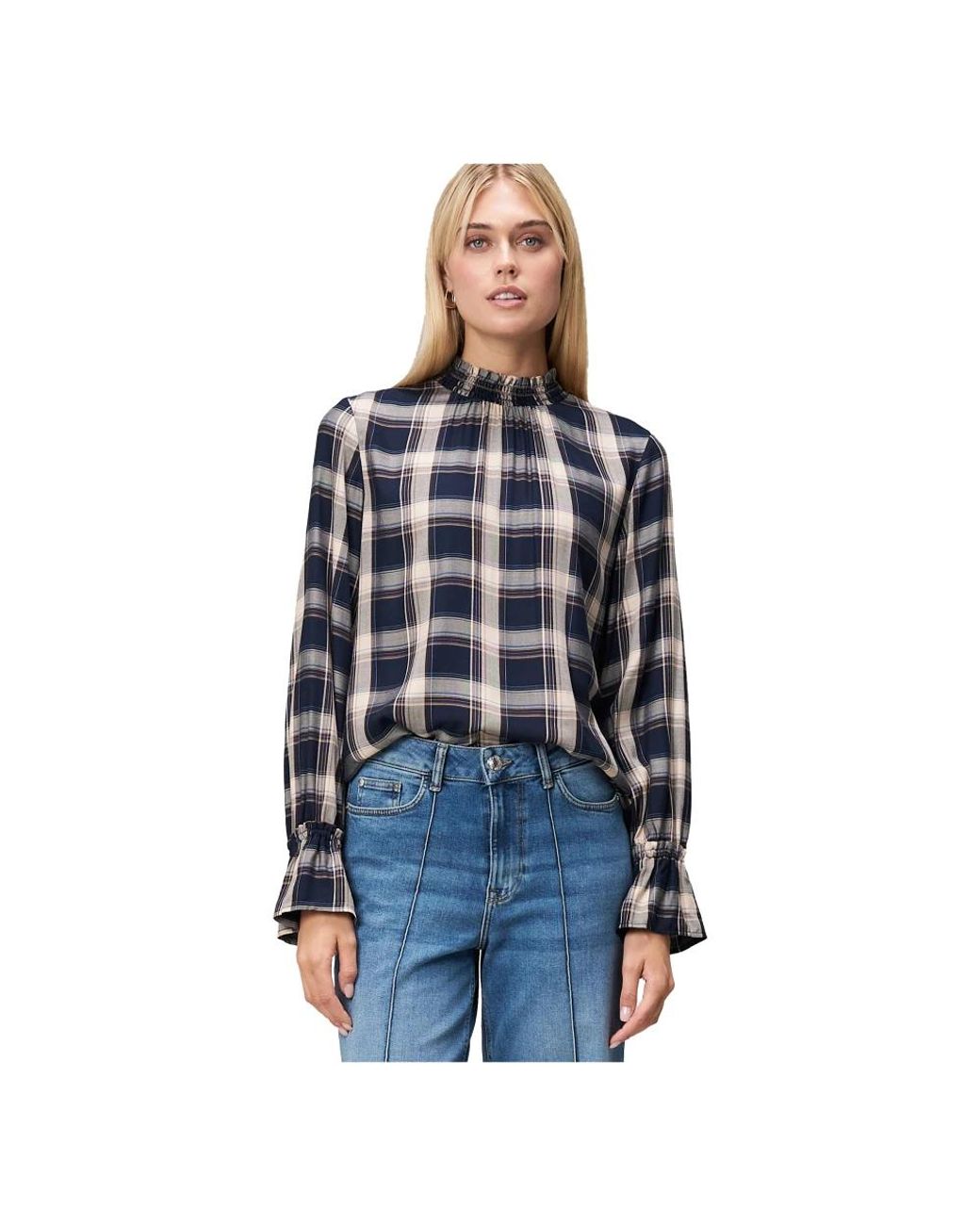 Zero Overhemden ,Veelkleurig ,Blouse in het Blue