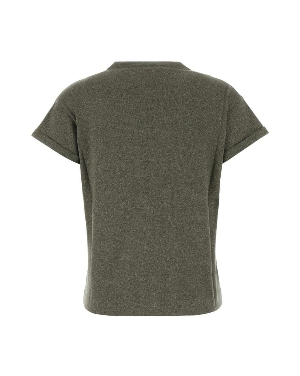 Brunello Cucinelli Green Round-Neck Knitwear