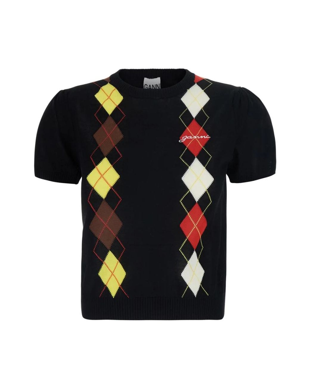 Ganni Black Round-Neck Knitwear