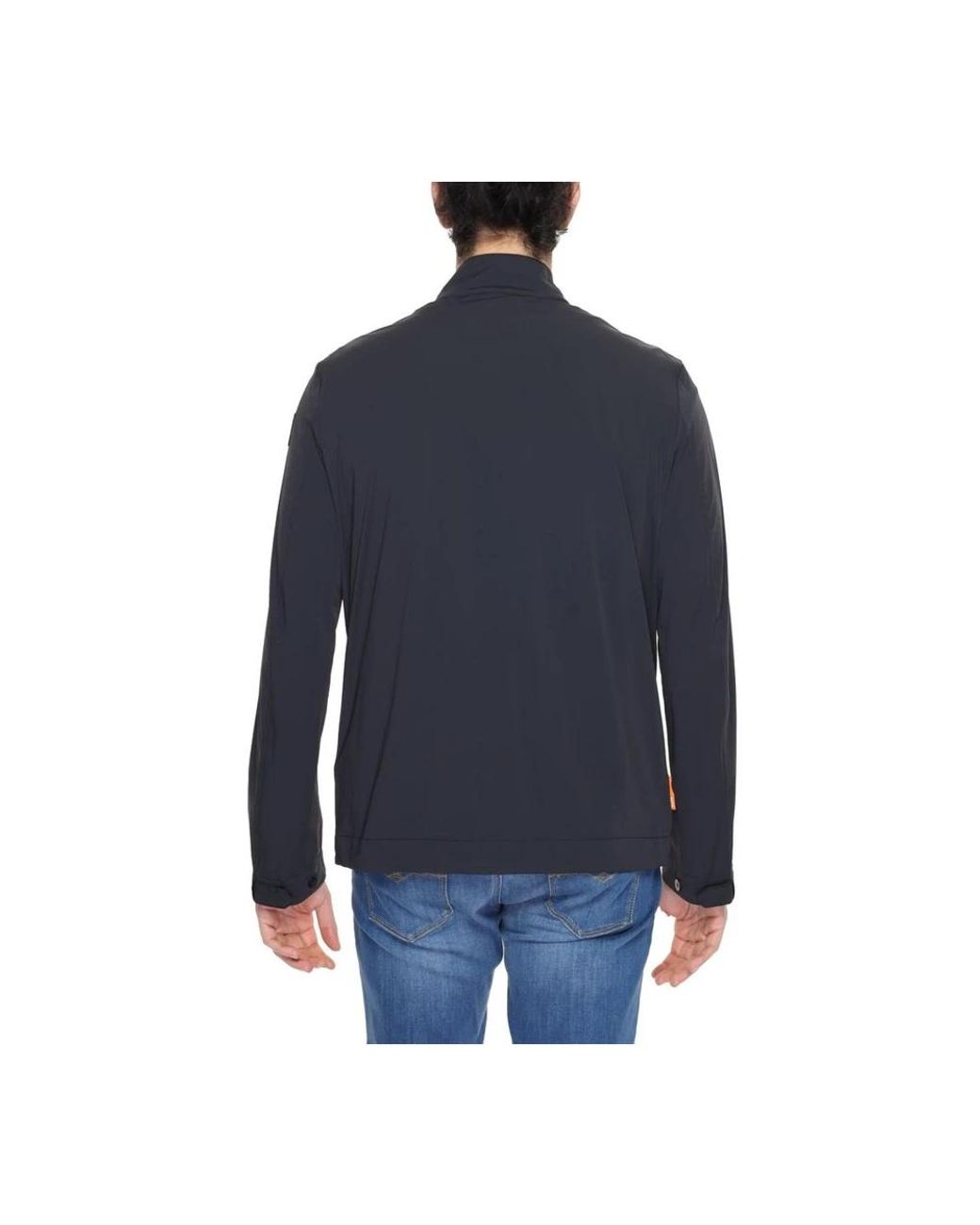 Suns Jassen ,Zwart ,Nylon Zwarte Nylon Spandex Blend Jas in het Blue voor heren