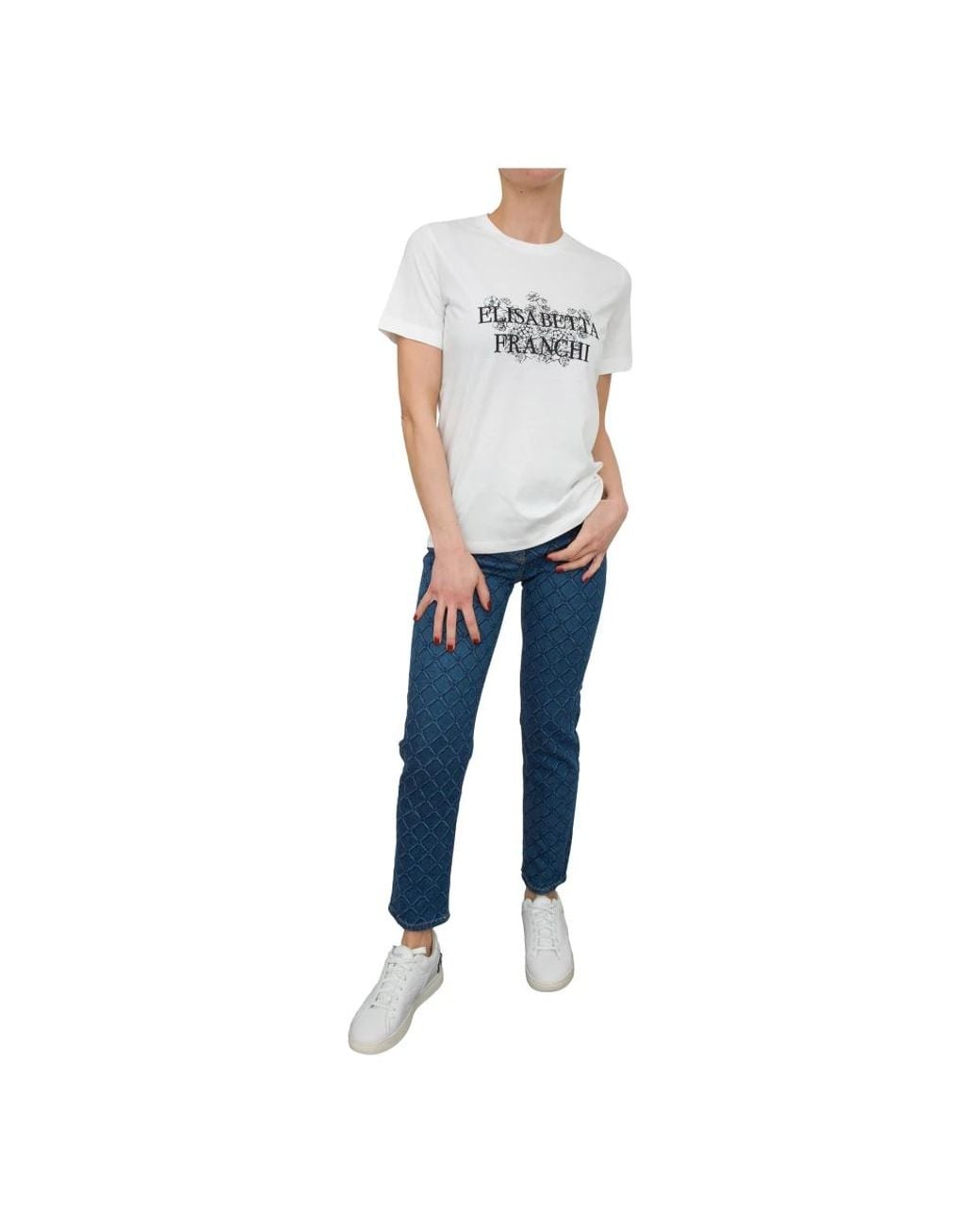 Elisabetta Franchi Blue T-Shirts