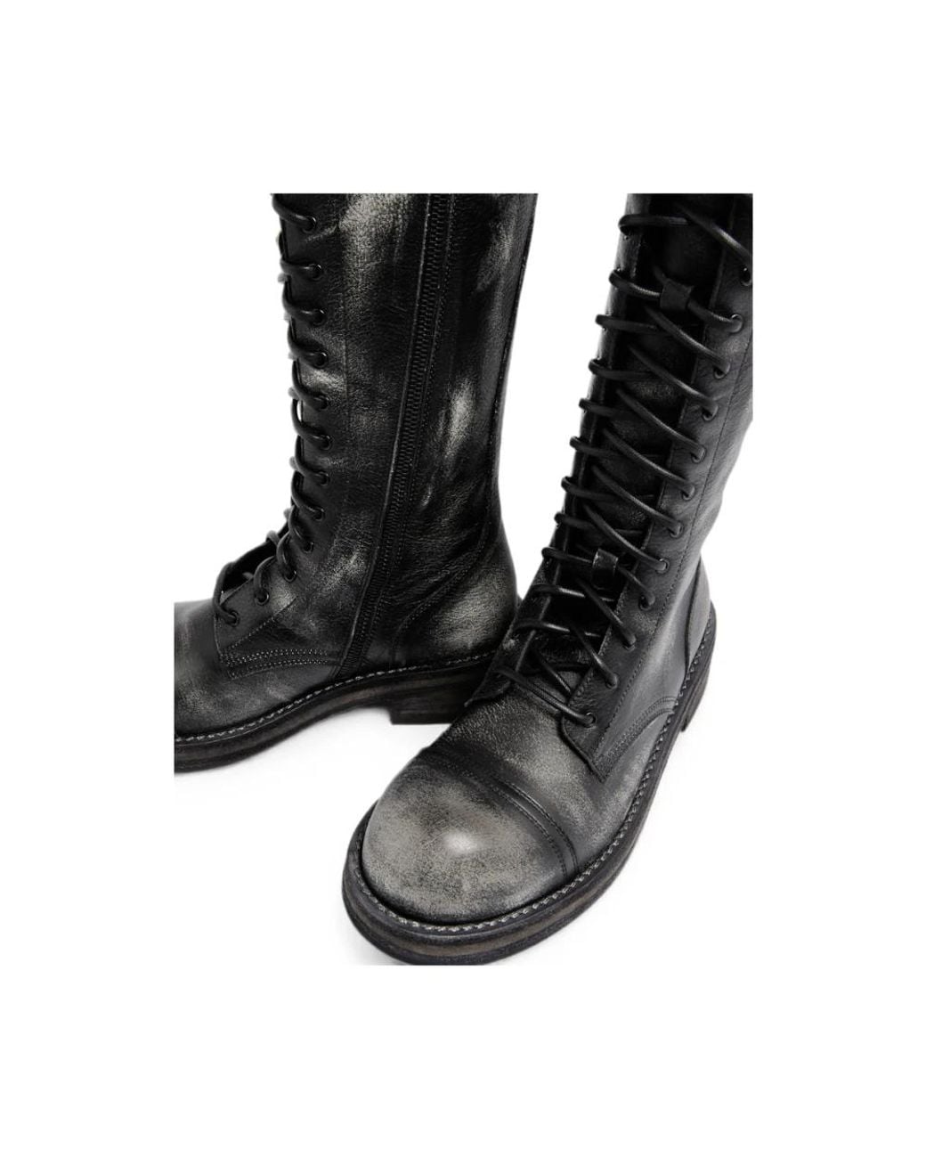 Ann Demeulemeester Black Lace-Up Boots for men