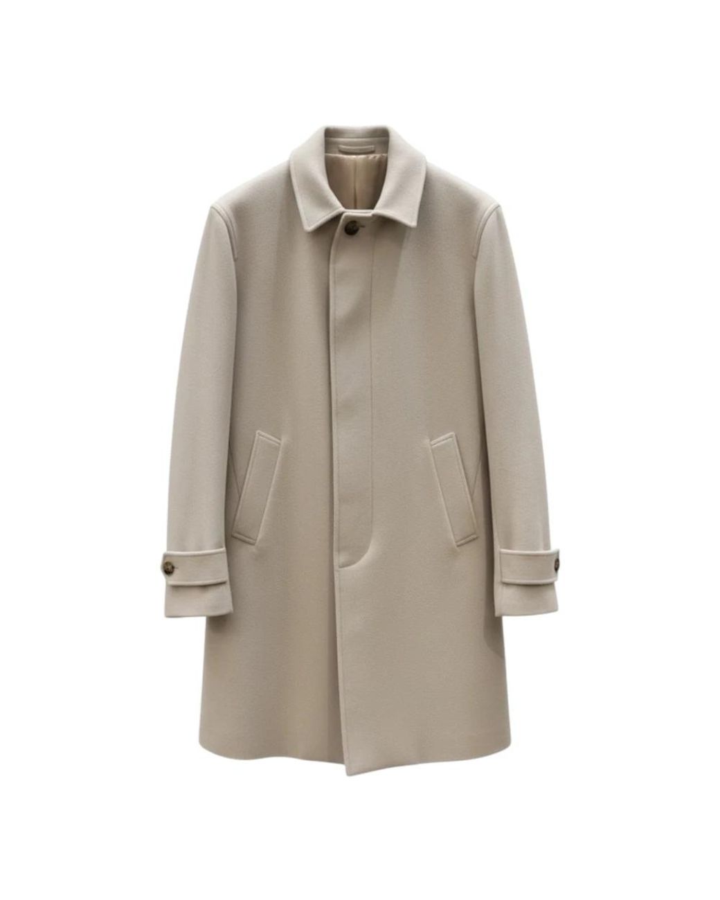 Lardini Natural Single-Breasted Coats for men