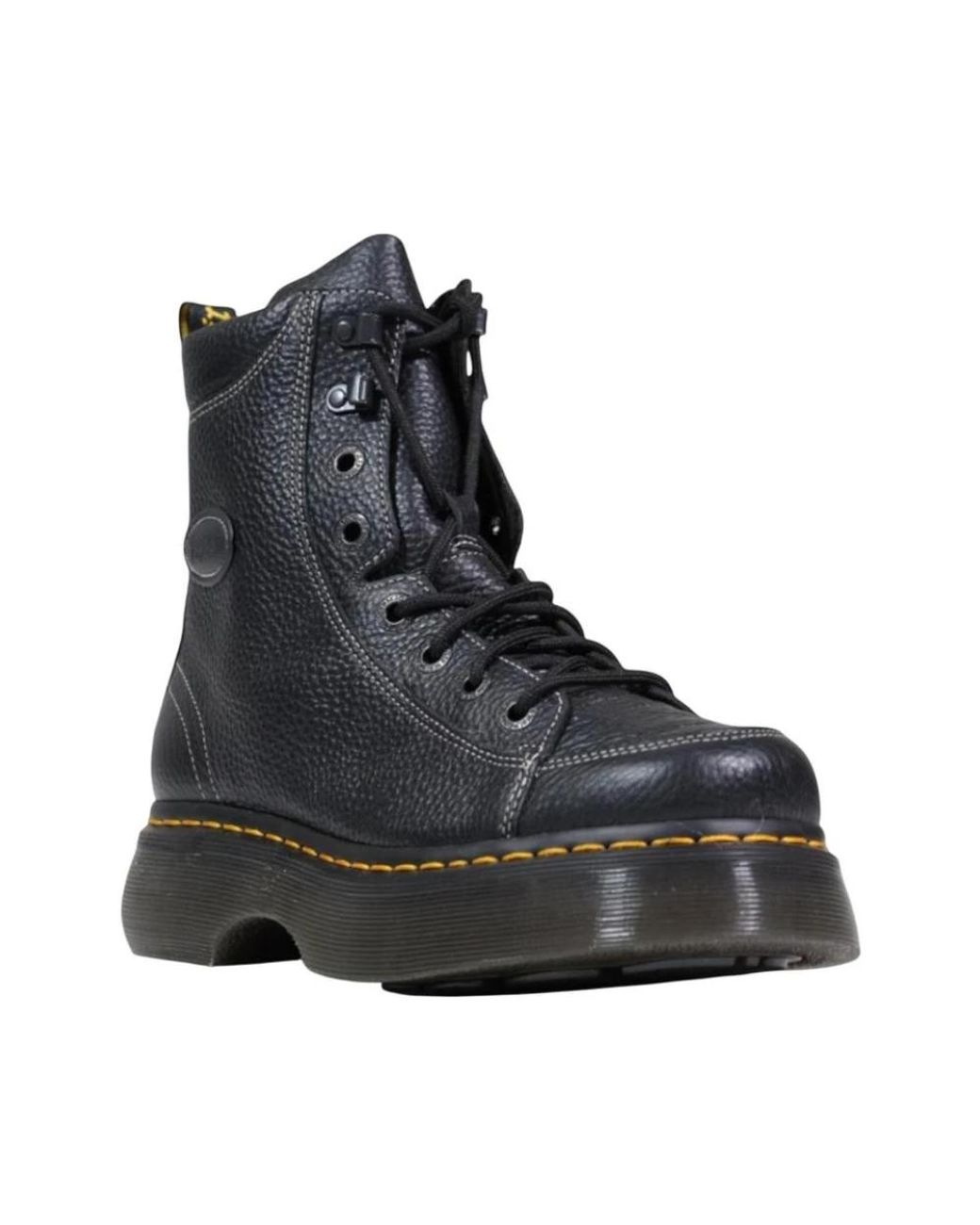 Dr. Martens Enkellaarsjes Met Veters Van Leer in het Black