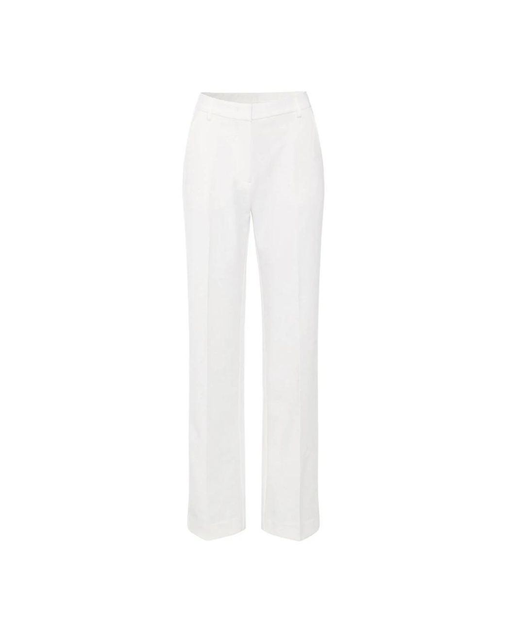 Heartmade White Straight Trousers