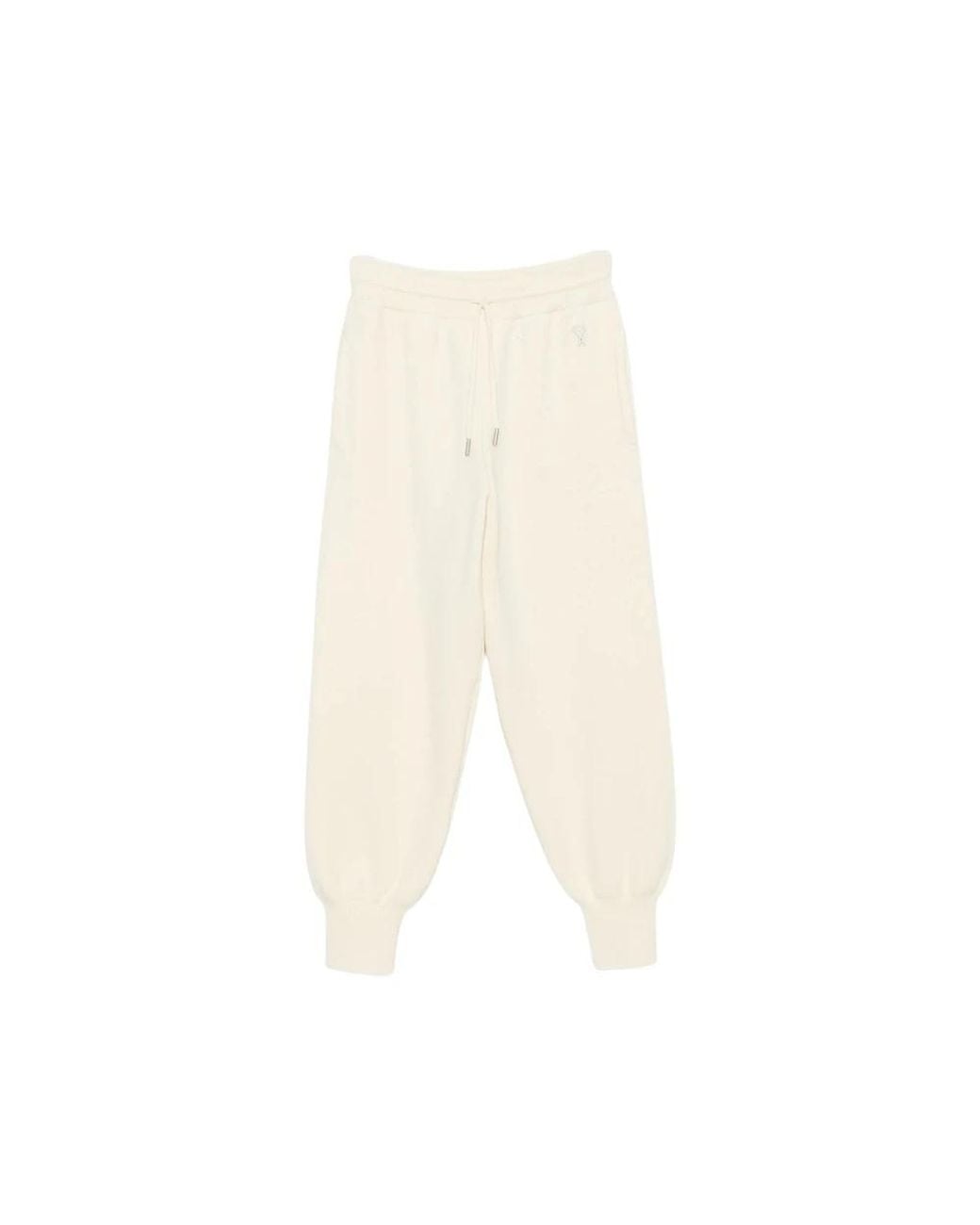 AMI Wollen Joggingbroek in het Natural