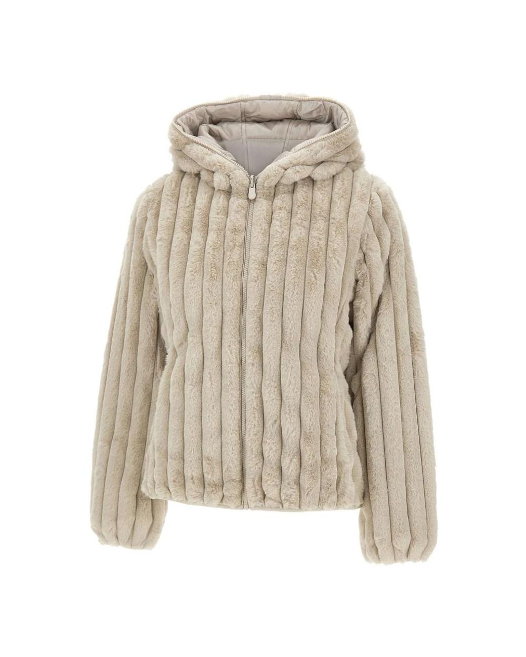 Save The Duck Natural Faux Fur & Shearling Jackets
