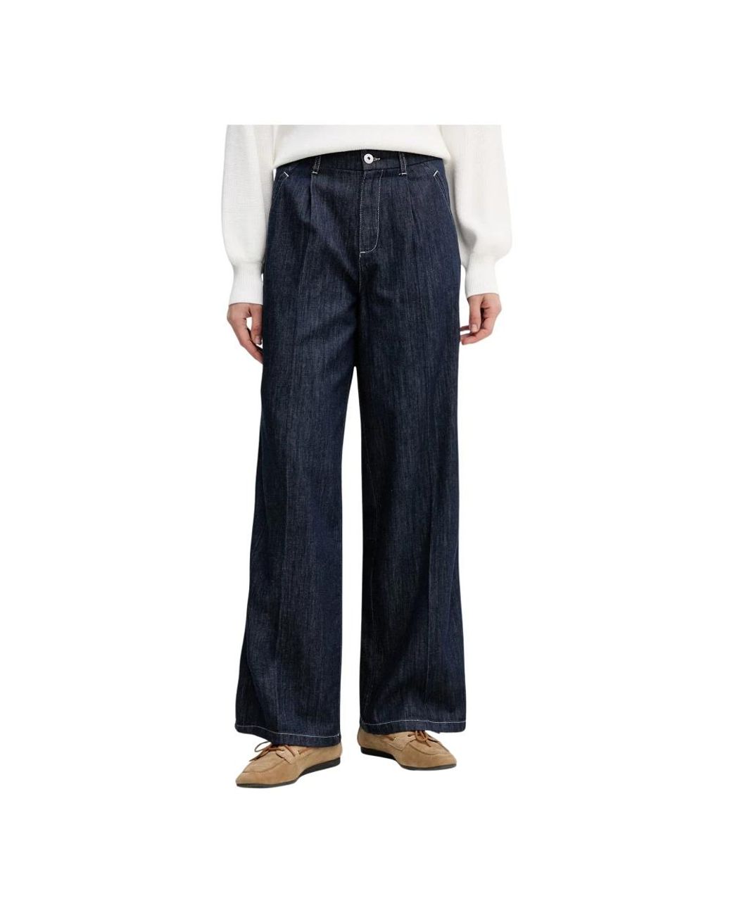 MARC AUREL Wijde Broek in het Blue