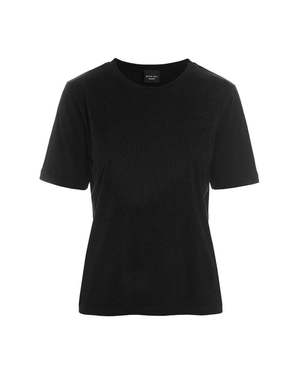 Bitte Kai Rand Tops ,Zwart ,Katoen Zwarte Katoenen T-Shirt Top in het Black