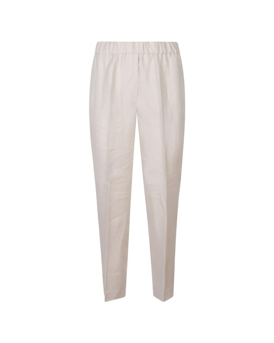 Peserico White Straight Trousers