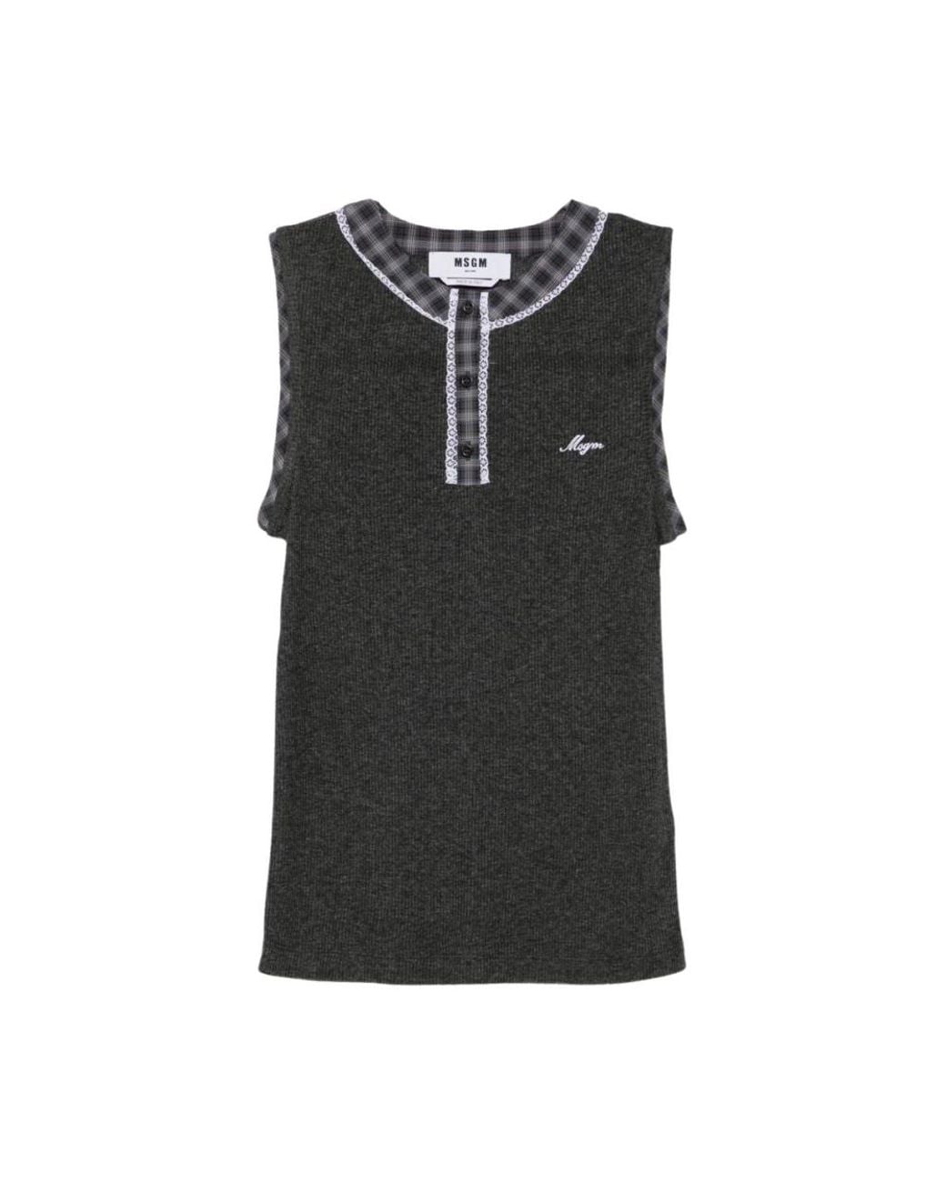 Sleeveless Tops MSGM de color Black