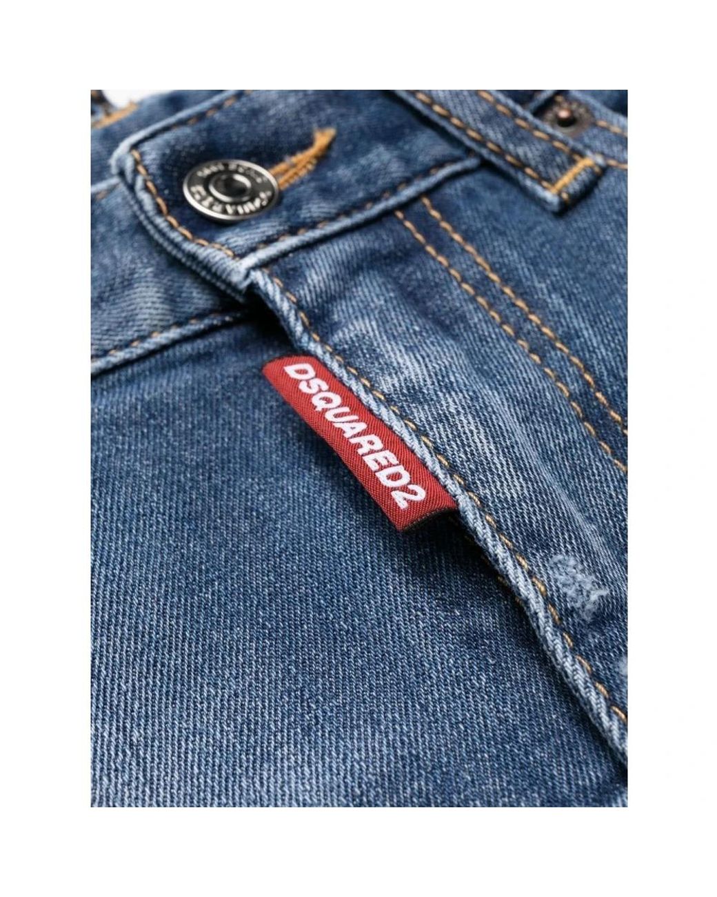 DSquared² Blue Cropped Jeans