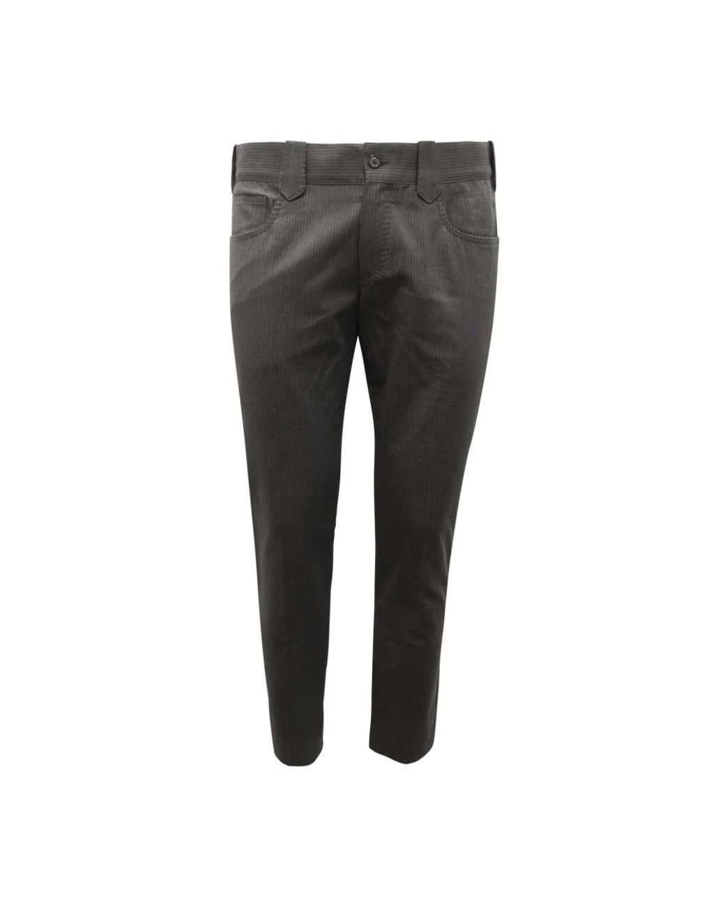 Dolce & Gabbana Gray Slim-Fit Trousers for men