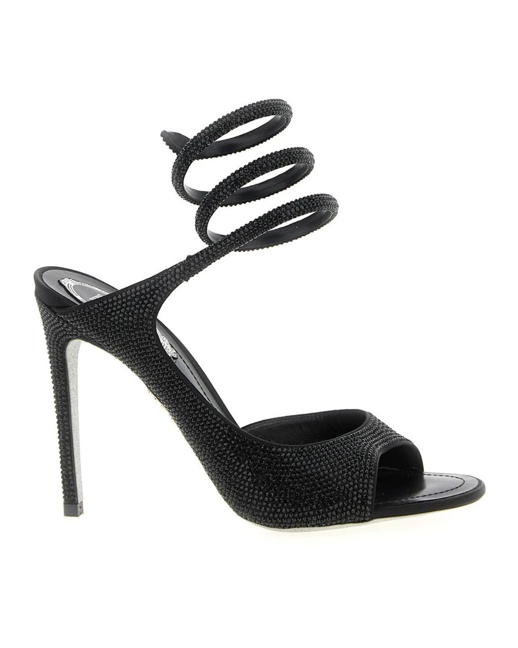Rene Caovilla Black High Heel Sandals