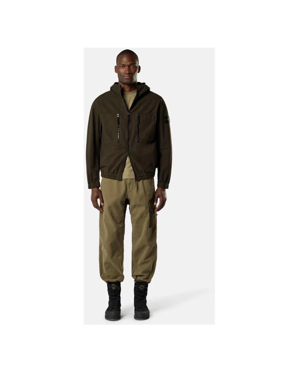 Stone Island Green Light Jackets for men
