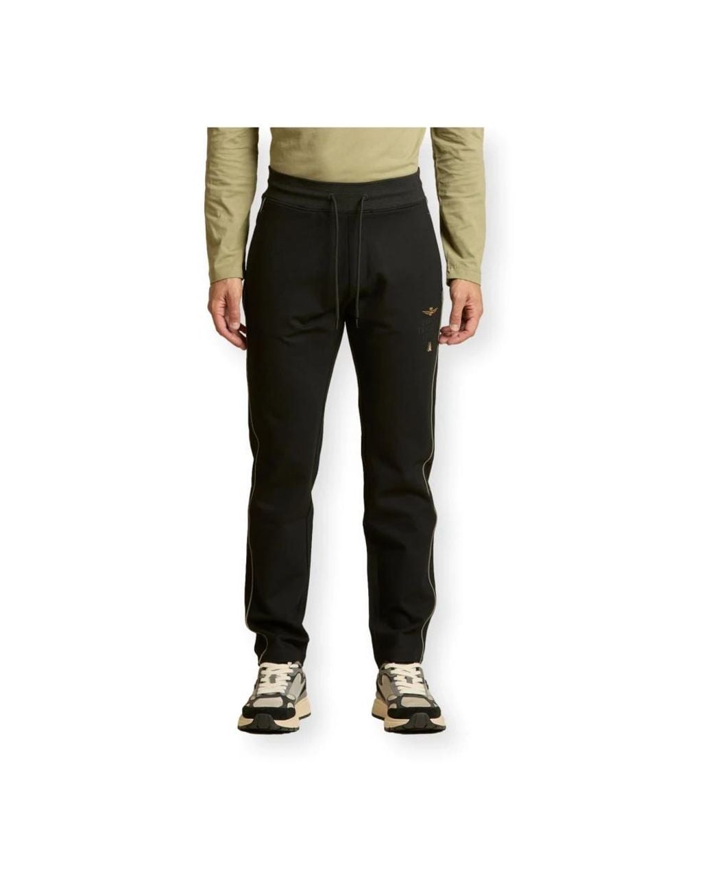 Aeronautica Militare Black Sweatpants for men