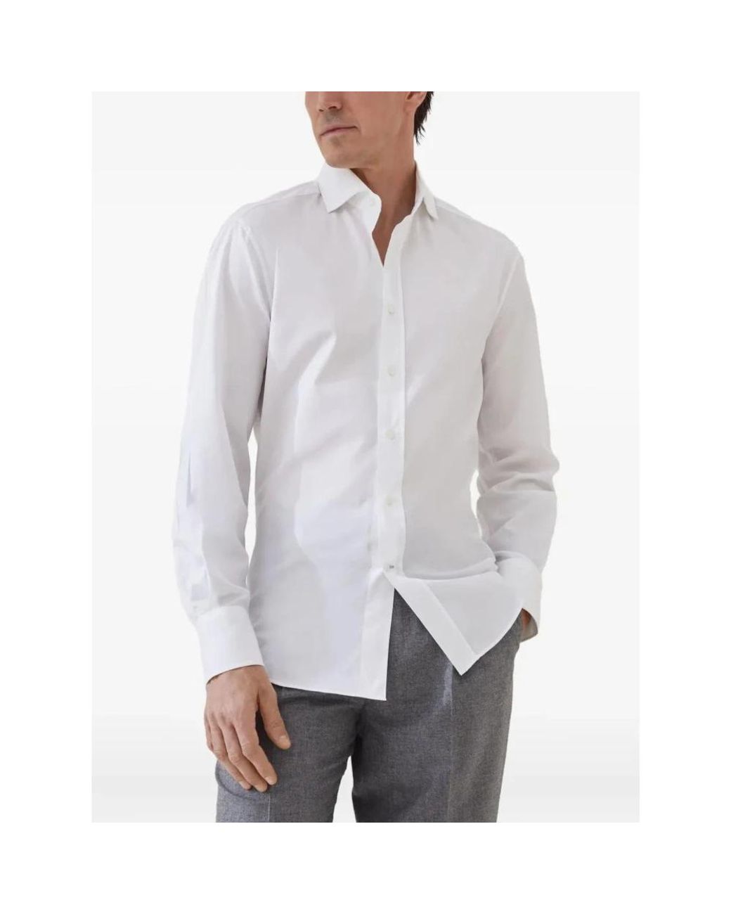 Brunello Cucinelli White Formal Shirts for men