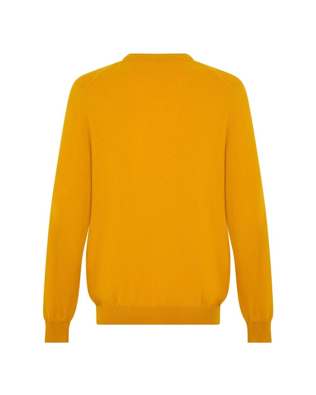 Fedeli Yellow V-Neck Knitwear for men