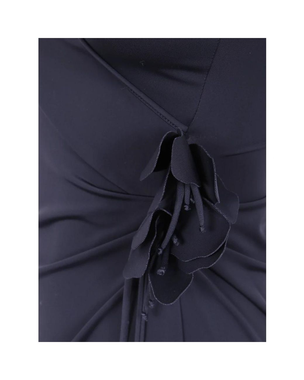 Coperni Asymmetrische Bloemenjurk in het Black