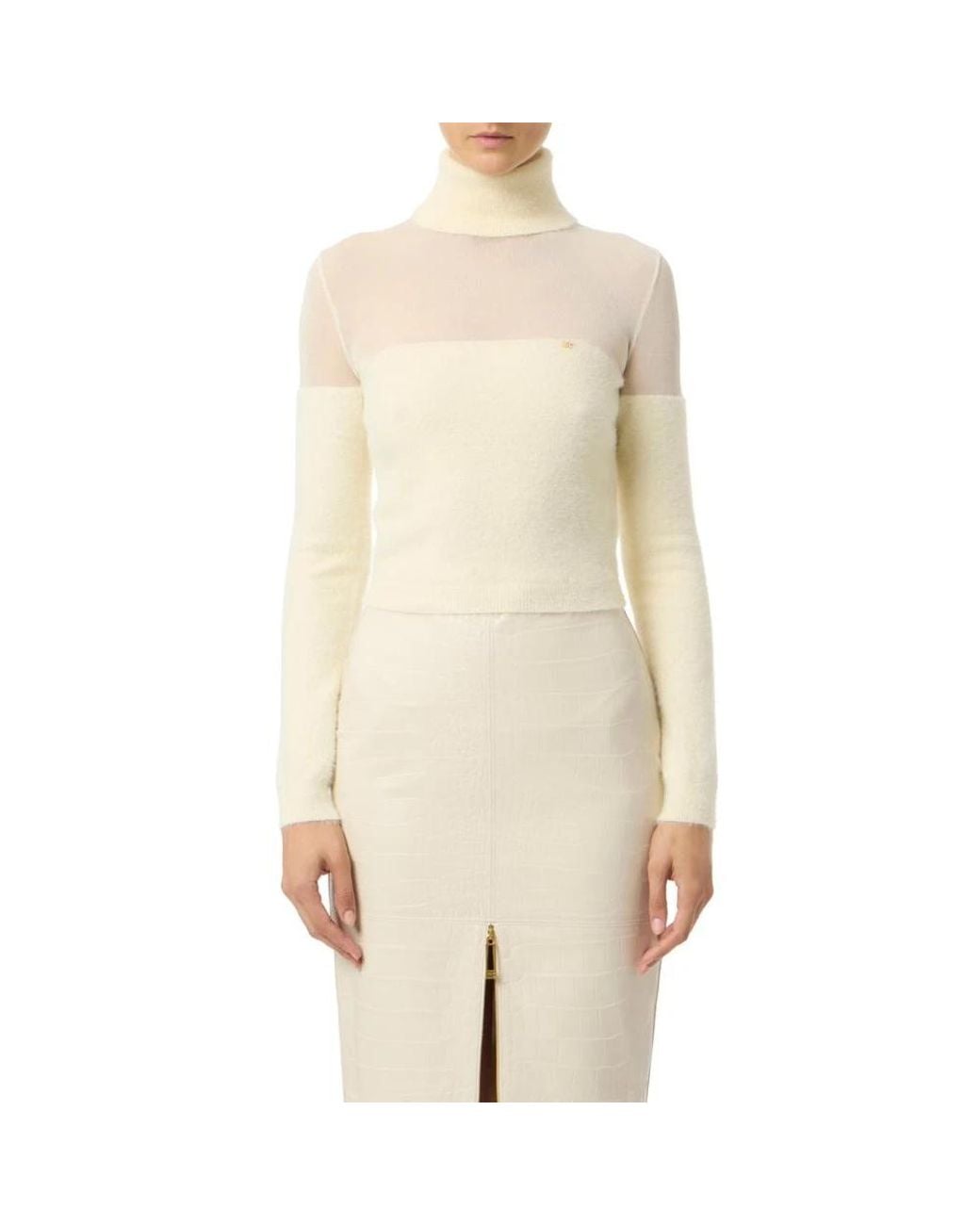 Elisabetta Franchi White Turtlenecks