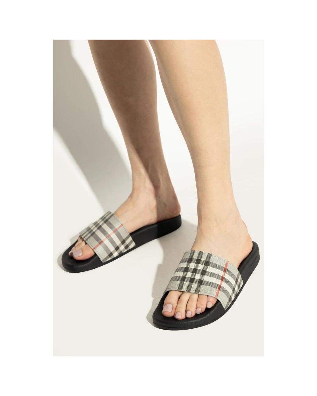 Burberry Gray Sliders