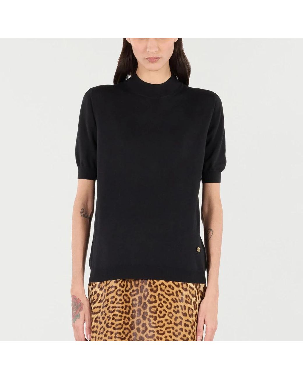 Roberto Cavalli Black Cashmere Knitwear