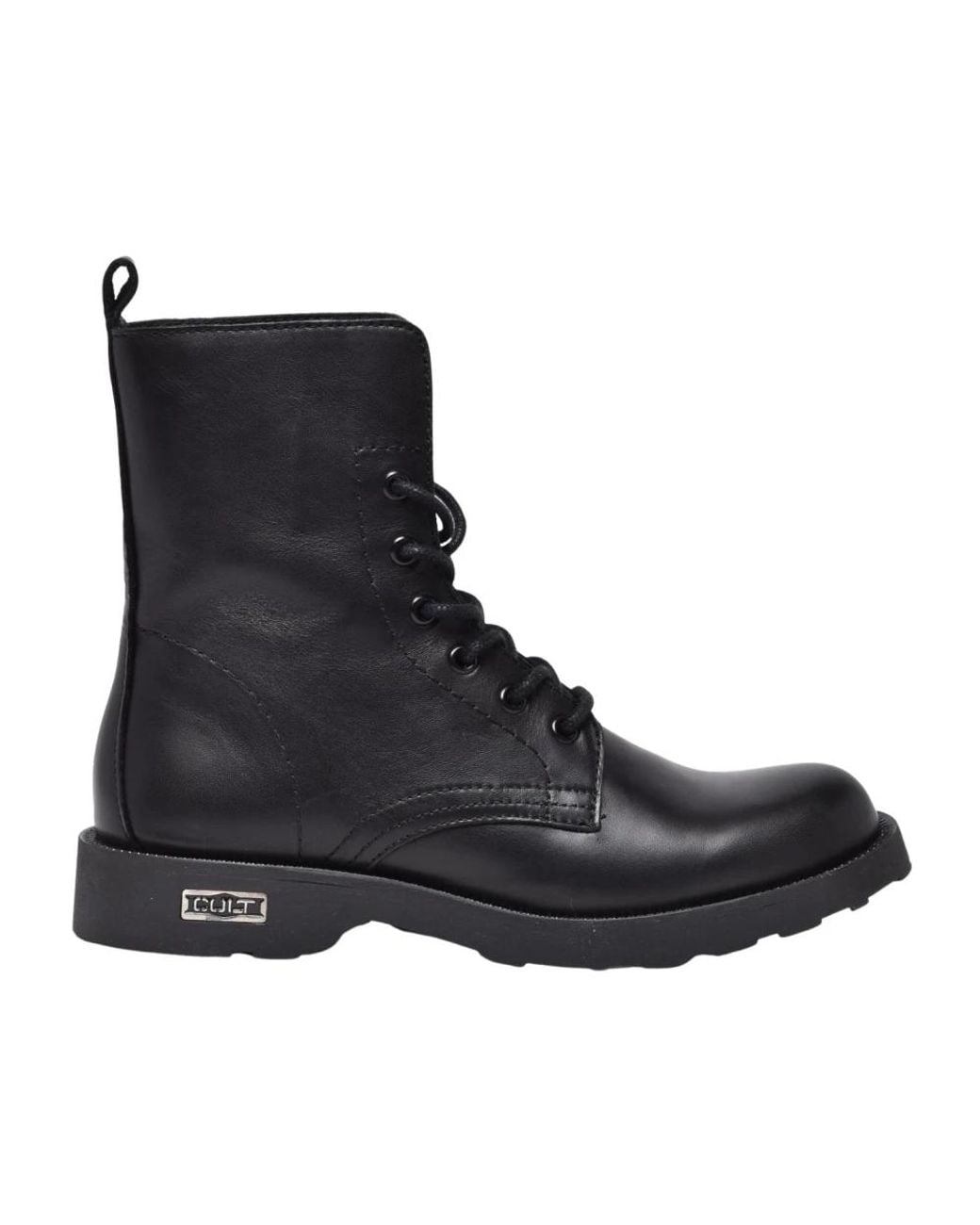 Cult Black Lace-Up Boots