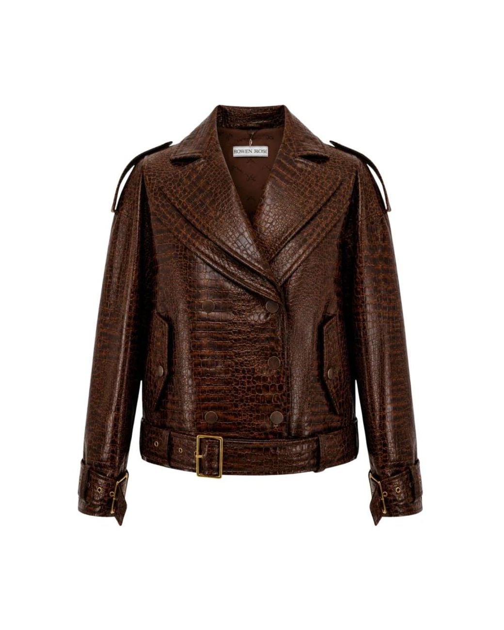 Leather Jackets ROWEN ROSE en coloris Brown
