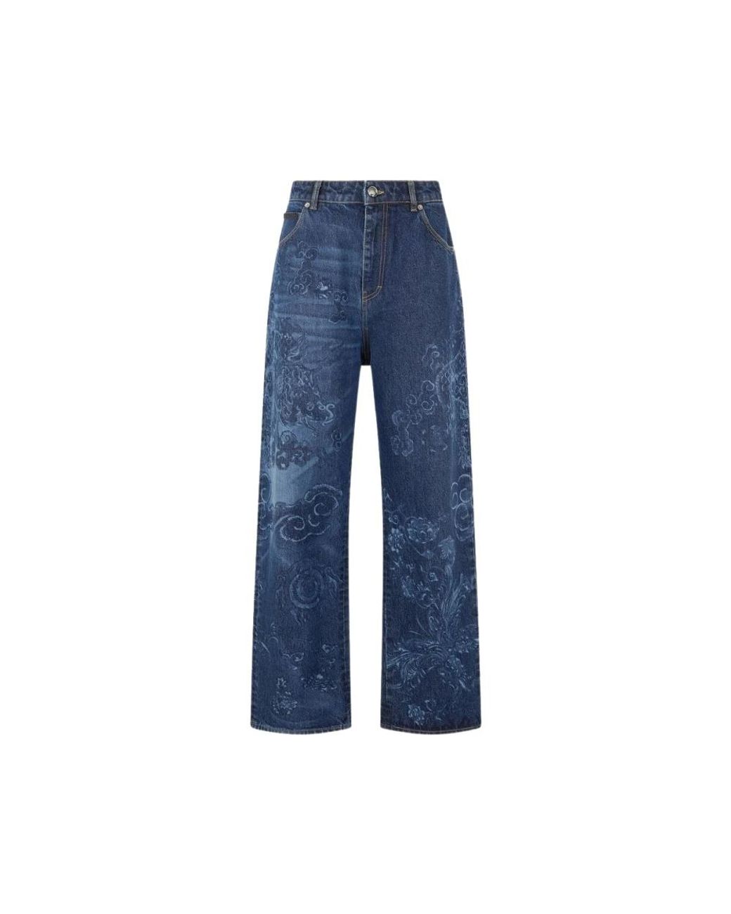 Roberto Cavalli Blue Wide Jeans for men