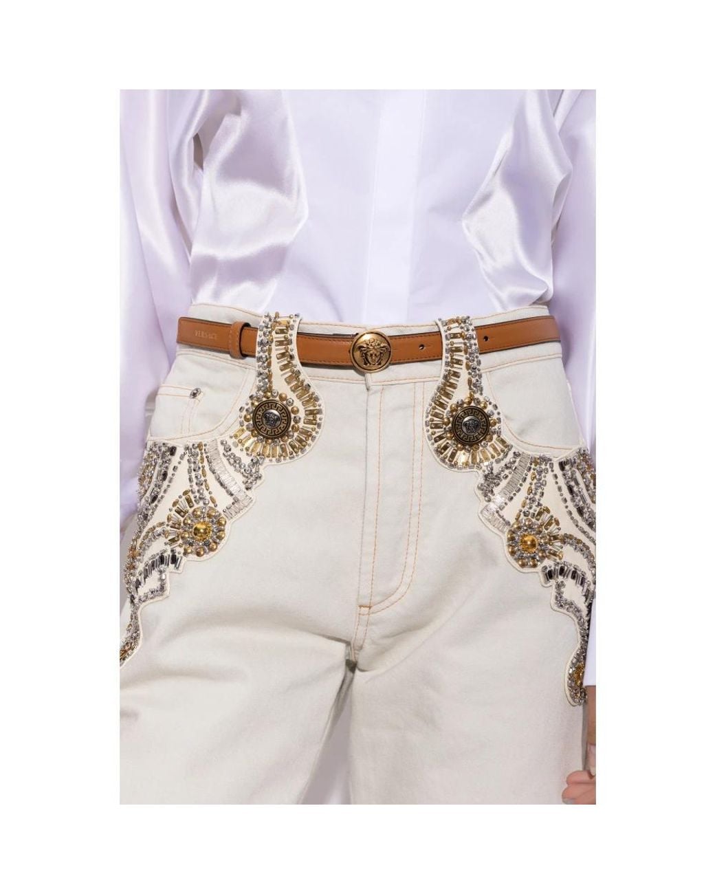 Versace Brown Ledergürtel