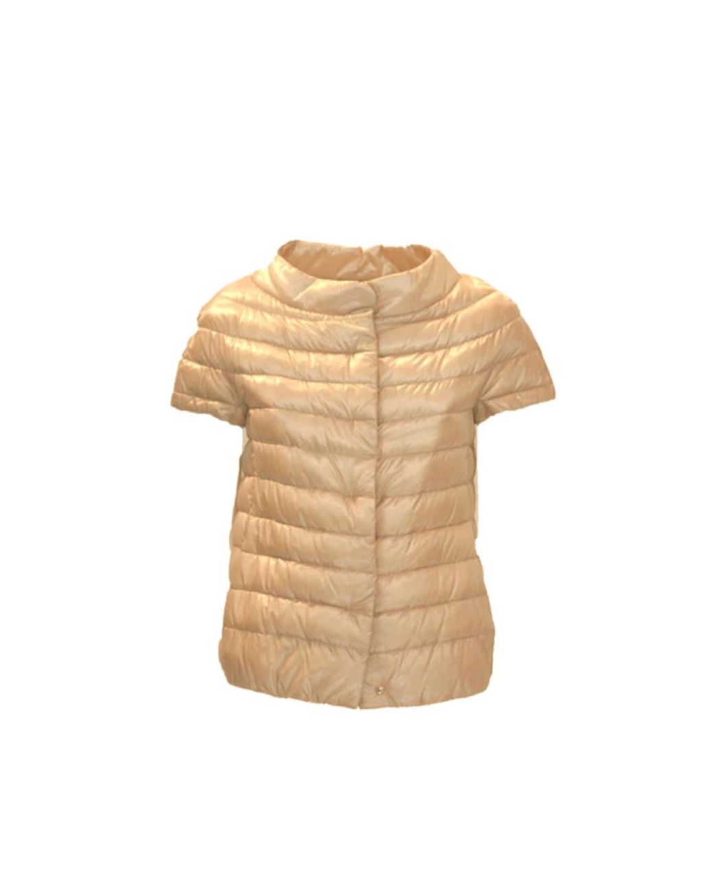 Herno Jassen ,Bruin ,Nylon Kort Puffer Jack in het Natural