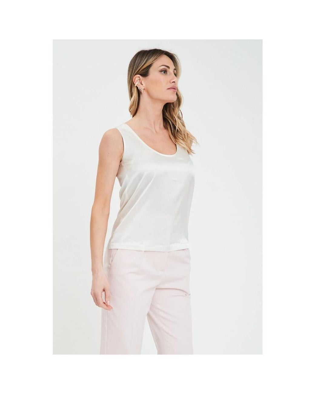 Liu Jo White Sleeveless Tops