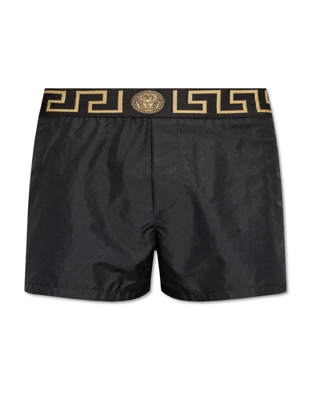 Versace Greca Border Swim Shorts in Black für Herren
