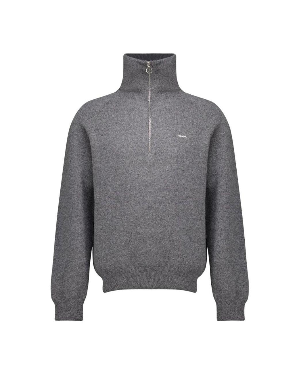 Prada Gray Cashmere Knitwear for men