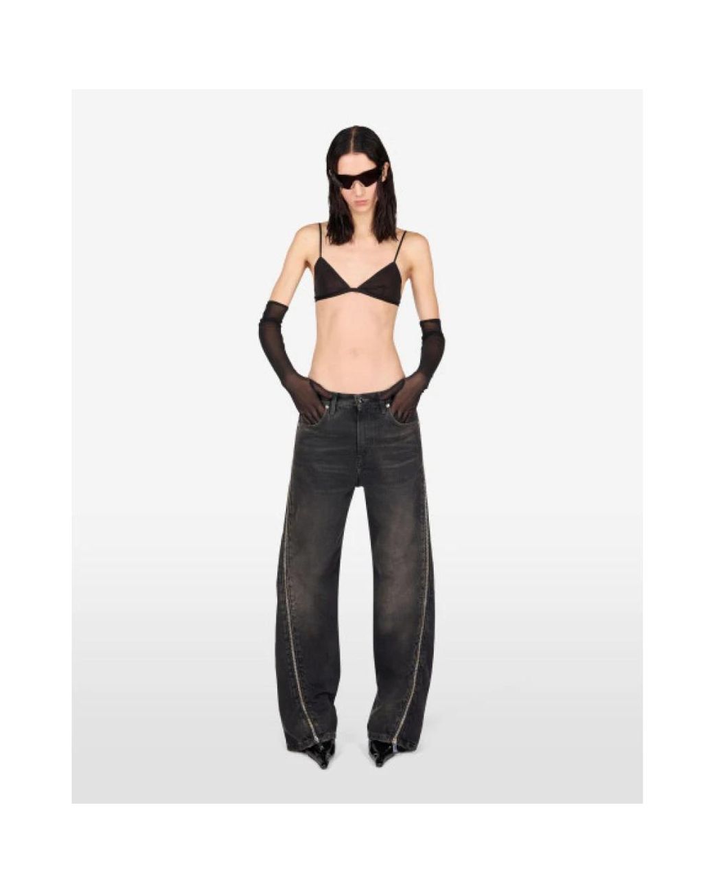Haikure Black Loose Fit Jeans