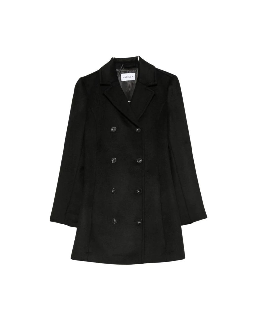 Marella Black Double-Breasted Coats