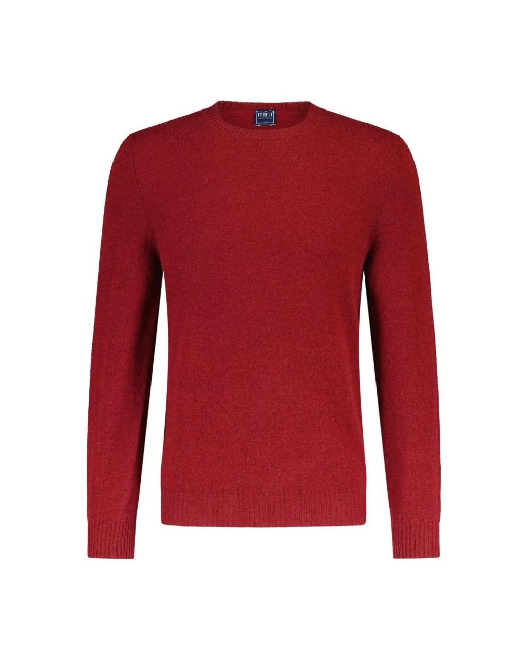 Fedeli Red Round-Neck Knitwear for men