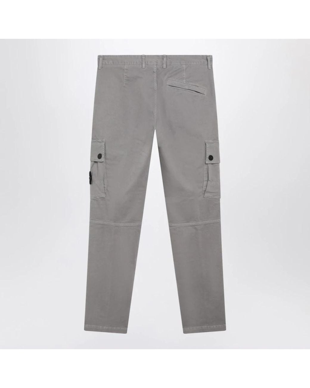 Stone Island Gray Straight Trousers for men