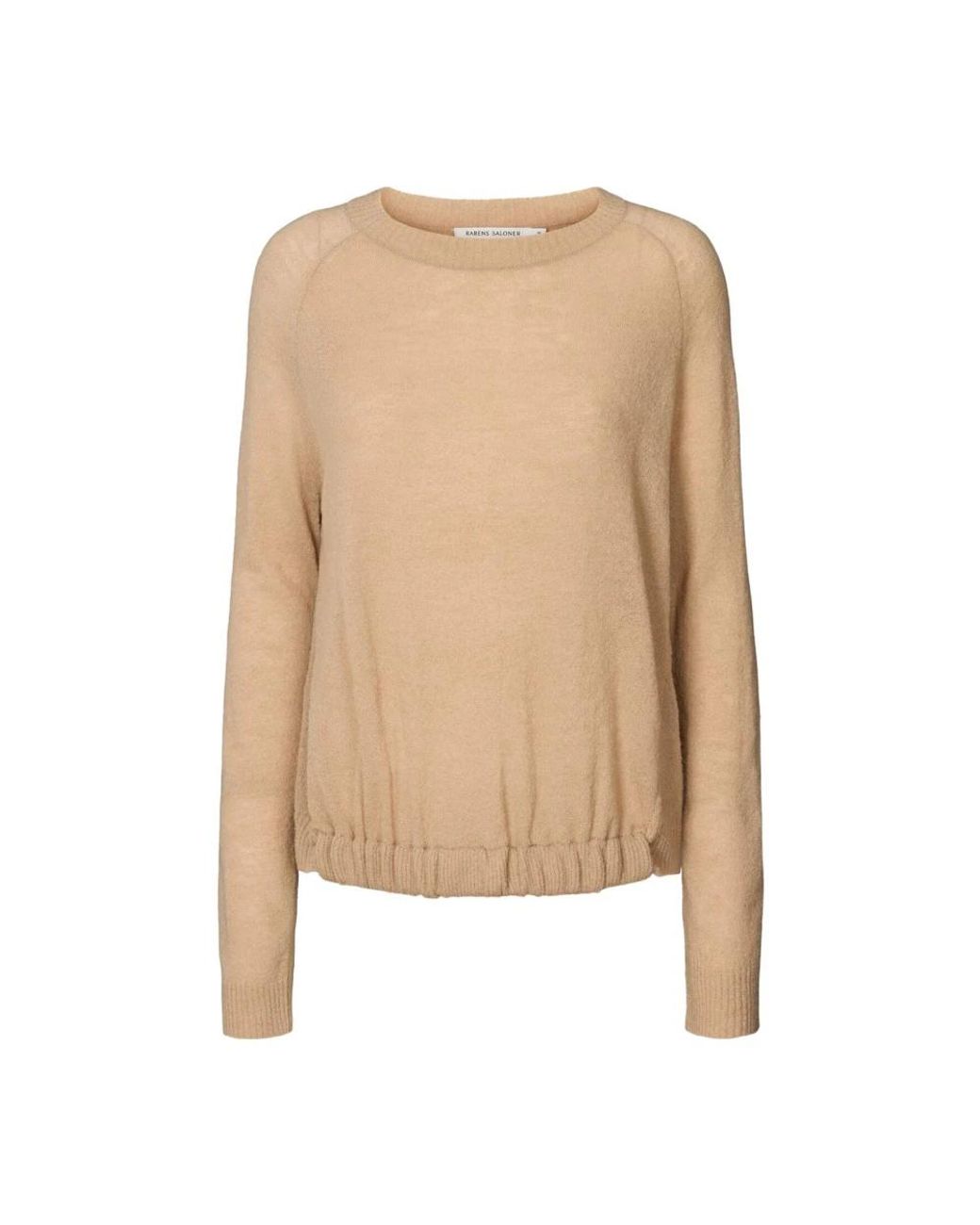 Rabens Saloner Natural Round-Neck Knitwear